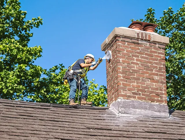 Port Chester Chimney Sweep performing an inspection with advanced tools in Port Chester, NY