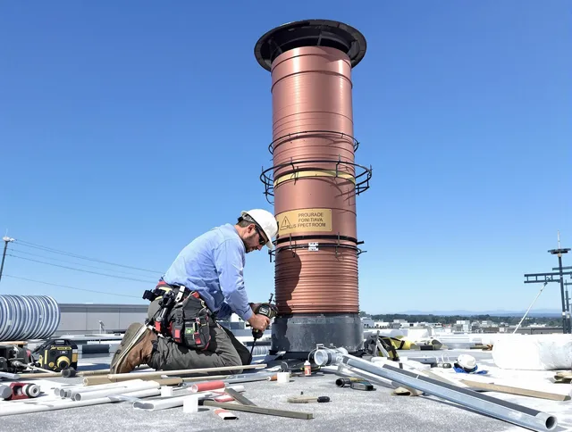 Installed chimney liner by Port Chester Chimney Sweep in Port Chester, NY