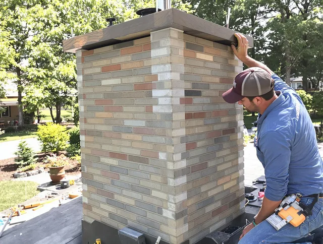 Port Chester Chimney Sweep completing a modern chimney remodel in Port Chester, NY