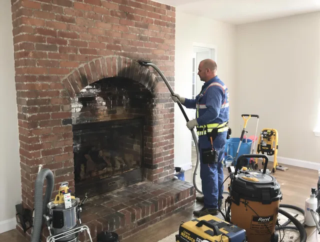 Port Chester Chimney Sweep expert performing detailed chimney sweep in Port Chester, NY