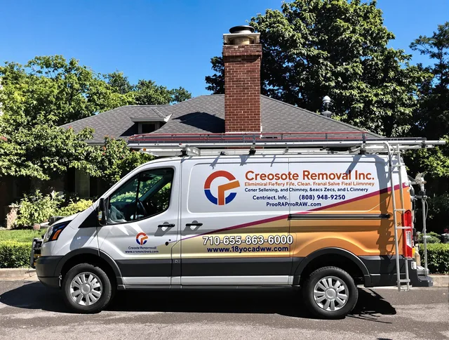 Port Chester Chimney Sweep technician removing creosote safely in Port Chester, NY