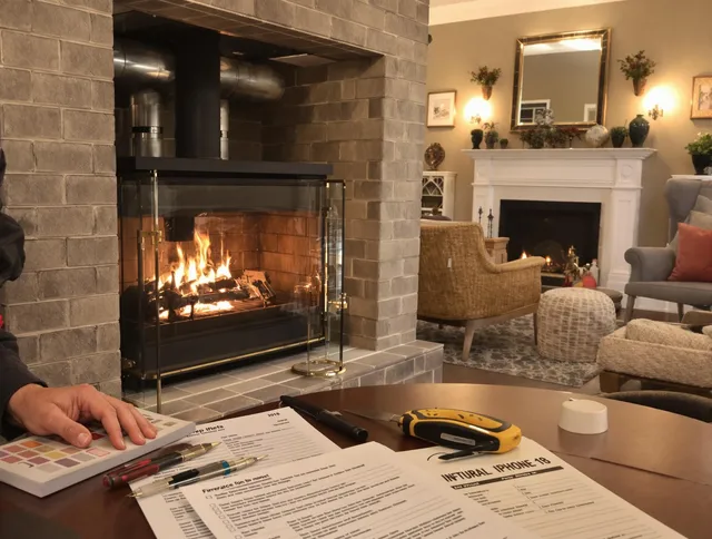 Port Chester Chimney Sweep verifying fireplace safety measures in Port Chester, NY